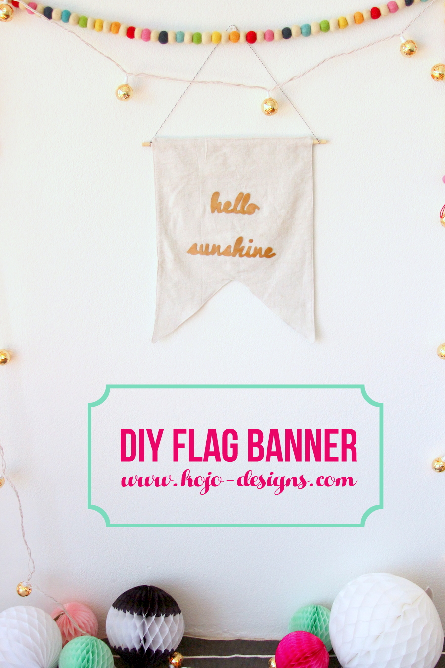 DIY flag banner (easy to customize, even easier to put together!)