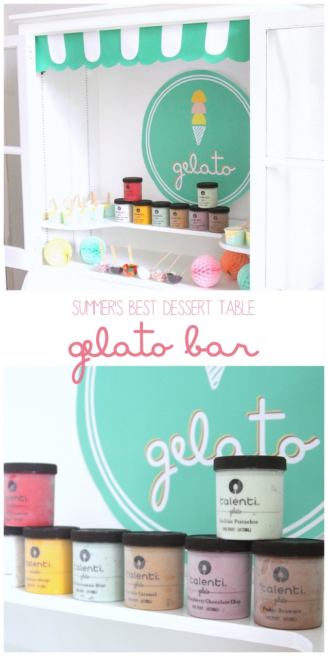 the summer's most refreshing treat table- a gelato bar