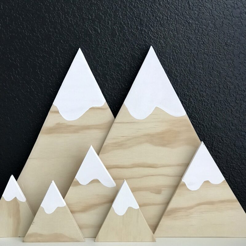 easy DIY wooden mountains