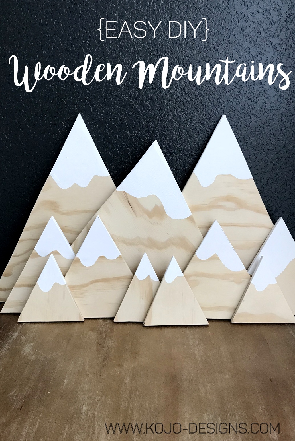 easy DIY wooden mountains