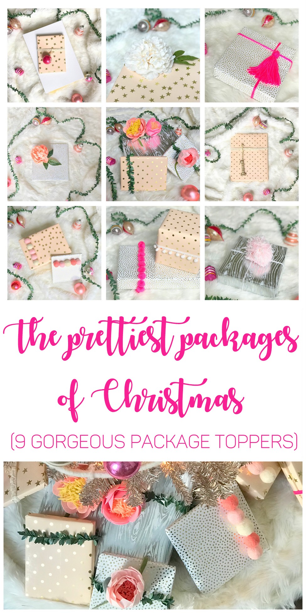 the prettiest gift wrap ideas- nine gorgeous present toppers
