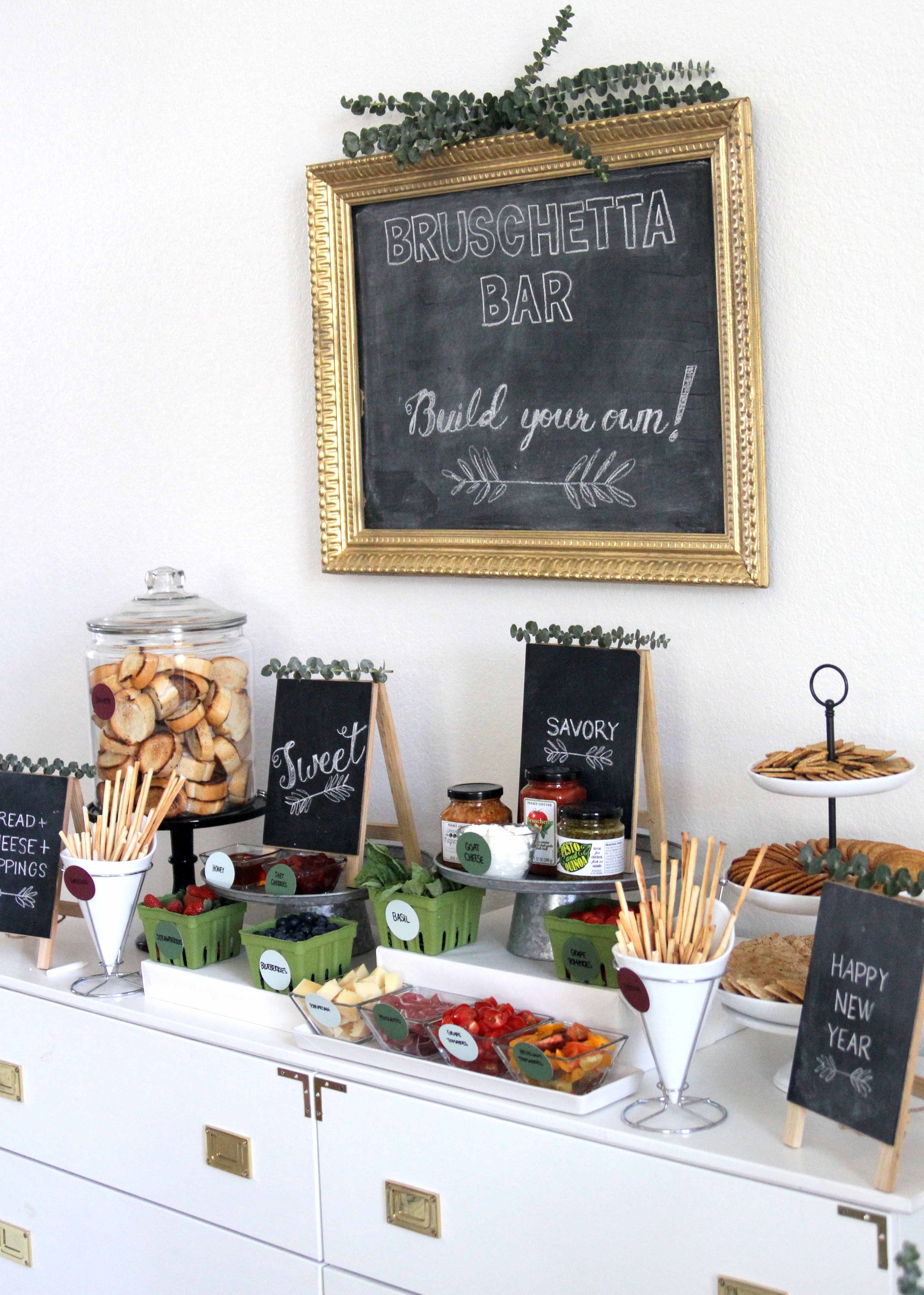 build your own bruschetta bar- the perfect combination of easy and delicious for holiday entertaining!