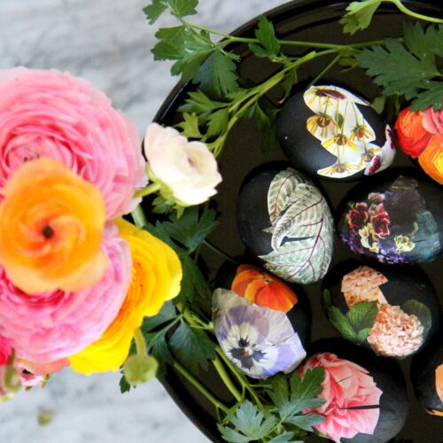 how to make gorgeous floral easter eggs