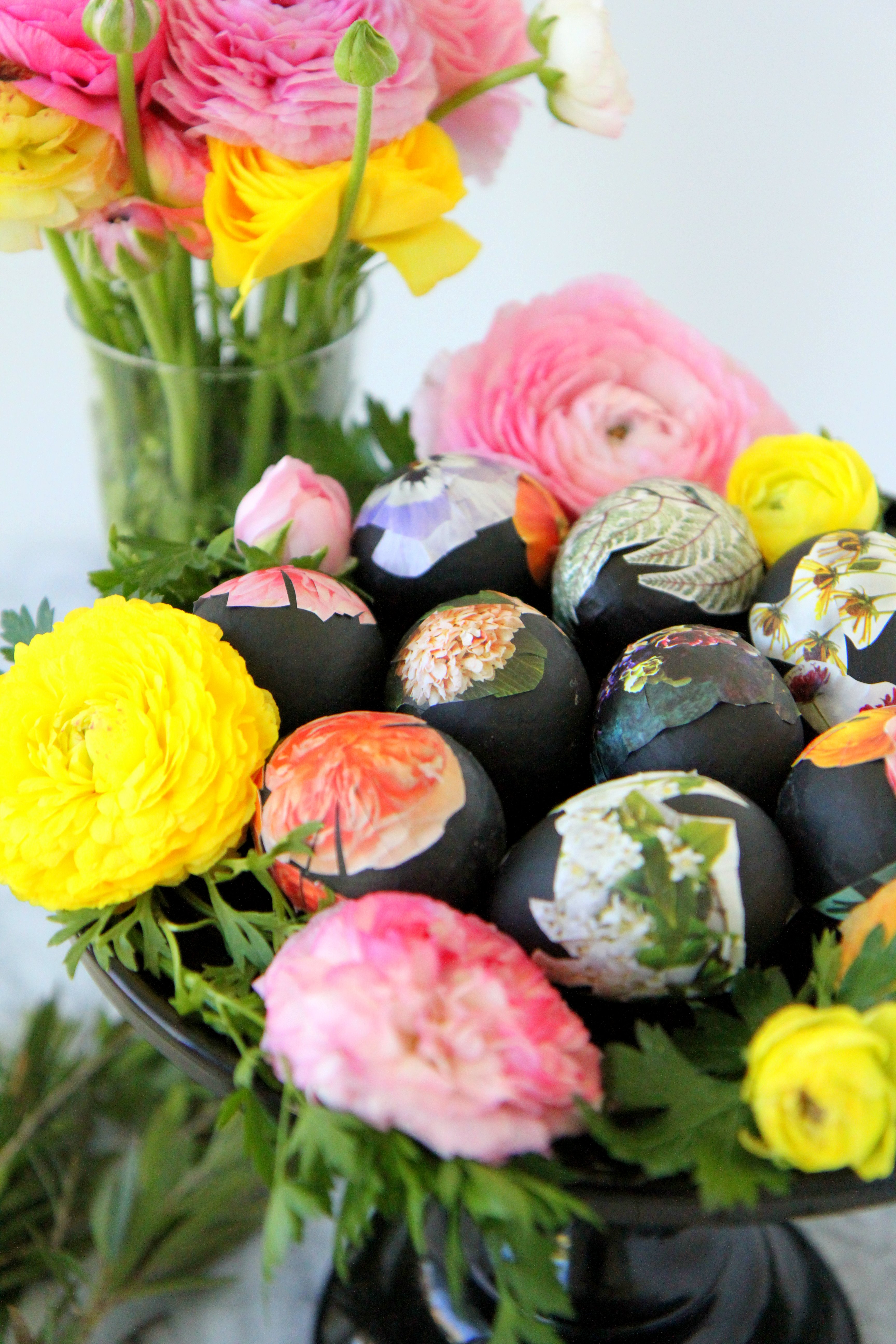 gorgeous floral easter eggs