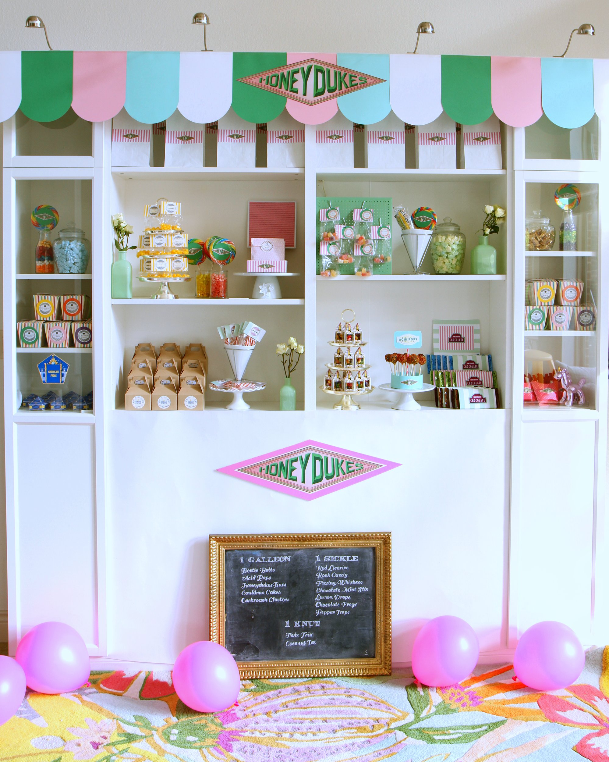 how to make Honeydukes Sweet Shop for a Harry Potter Party