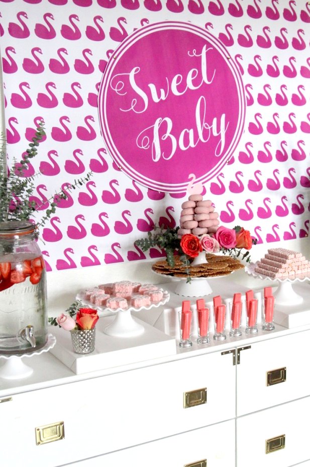 the prettiest swan themed baby shower
