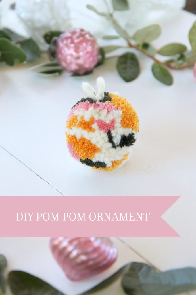 DIY pom pom ornaments