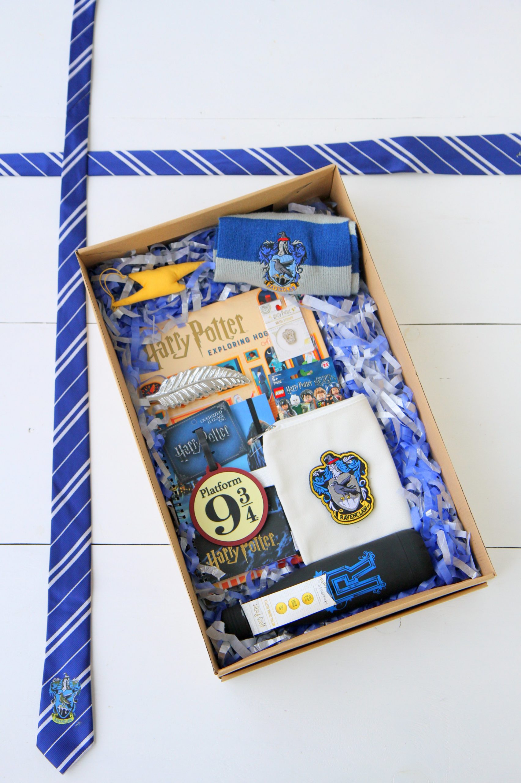 harry potter gift basket (ravenclaw themed)- and a whole list of HP gift ideas
