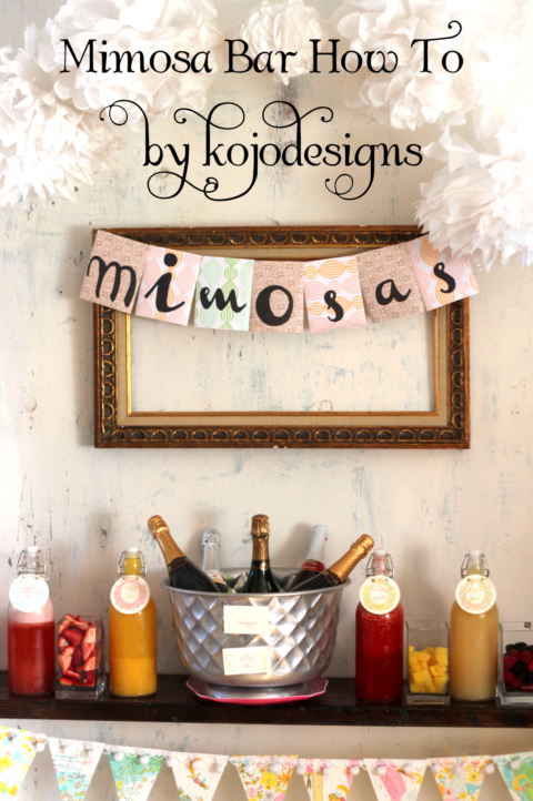 mimosa bar how to (and shopping list)