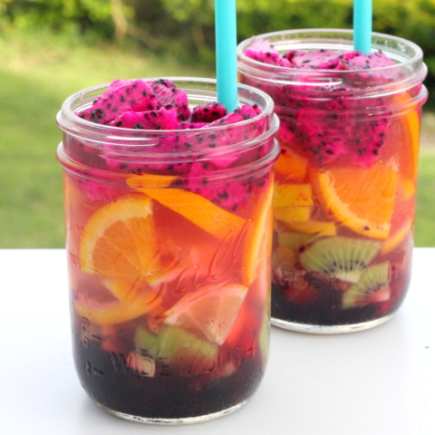 Rainbow Fruit Mason Jar Craft