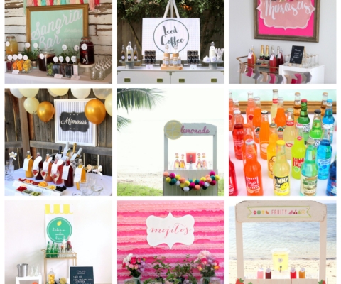 drink station ideas for your next party (or shower or wedding!)