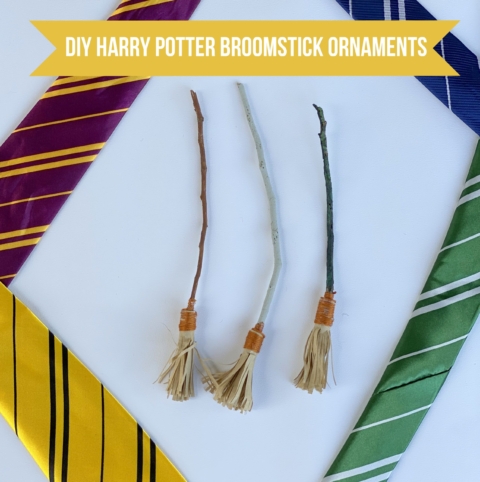 Here's another DIY Harry Potter Ornament. These broomsticks are super easy  to make. You can make like 12 within 30 minutes or less. Blog…