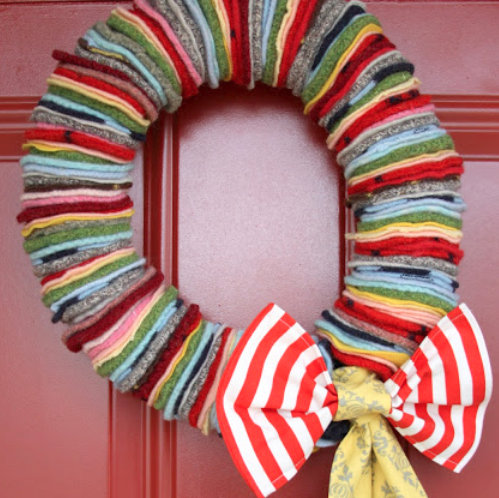 DIY felted wool wreath