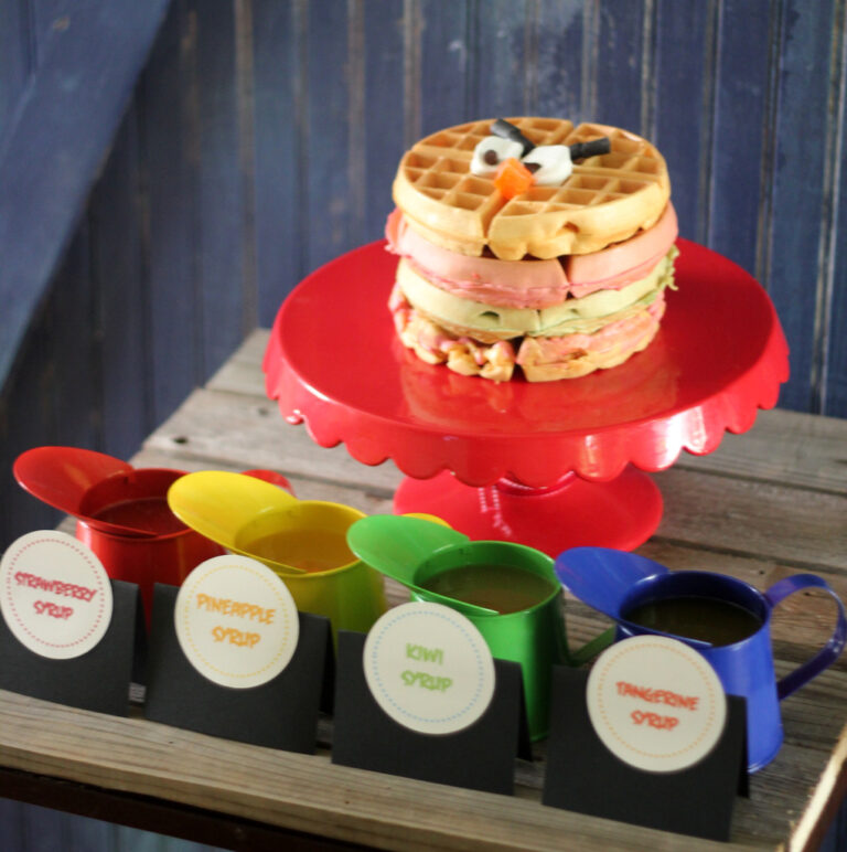 build your own angry bird waffle bar- fruit syrup recipes