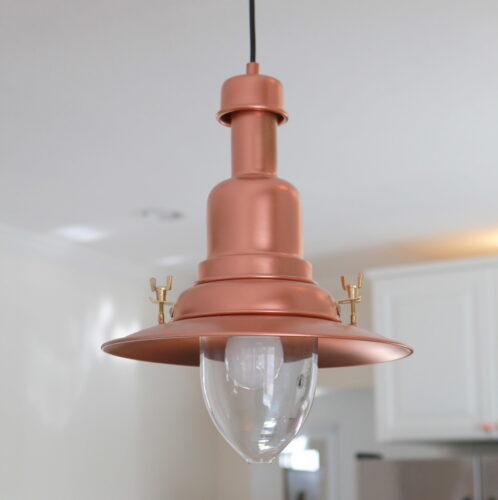 copper barn light IKEA hack