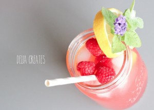 fresh raspberry lavender lemonade