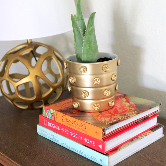 DIY gold planter pot