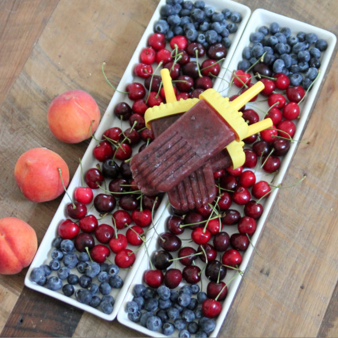 all fruit cherry peach blueberry popsicle recipe