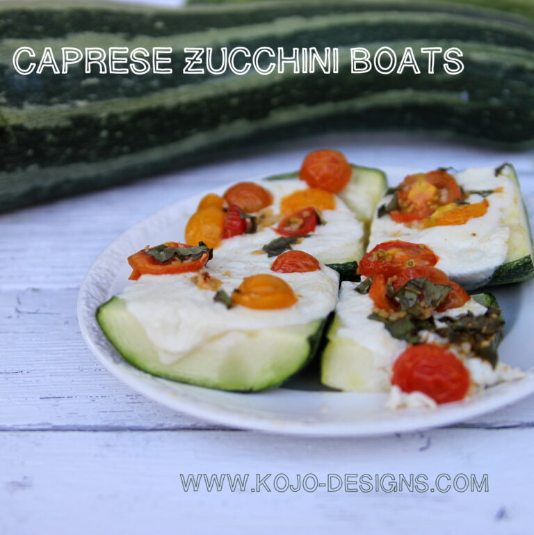 caprese zucchini boats