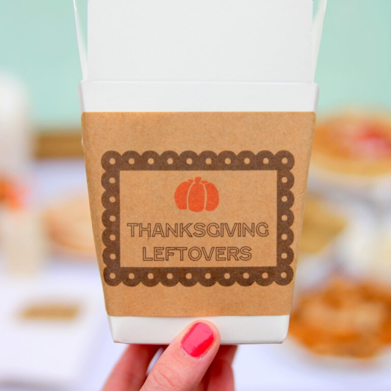 thanksgiving leftover station (with free printable leftover labels)