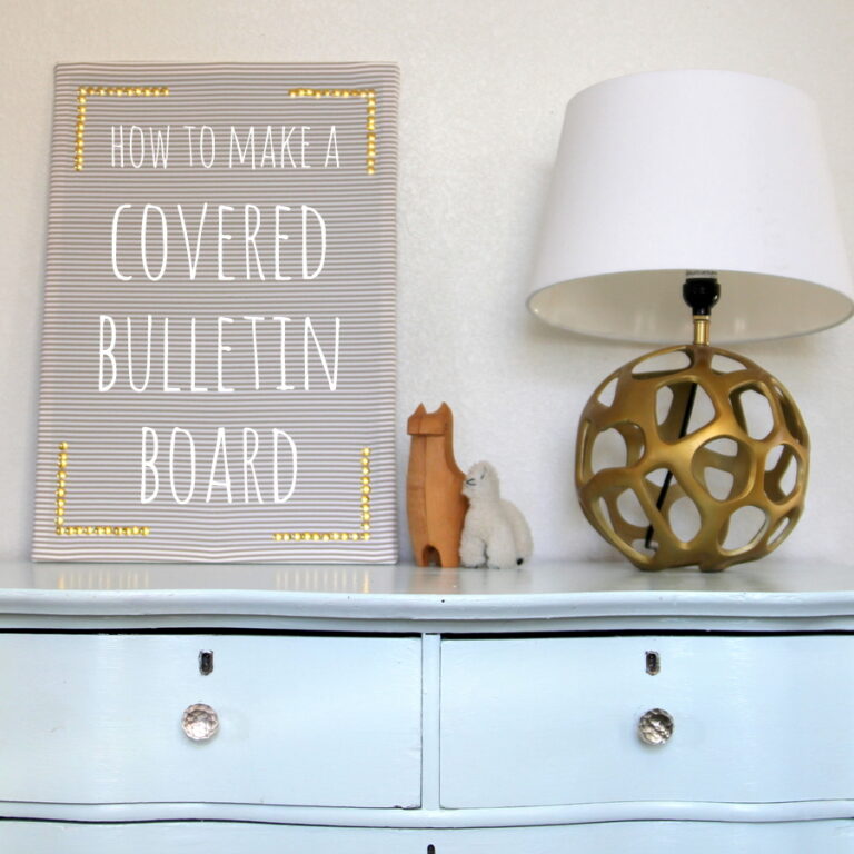how to make a covered bulletin board