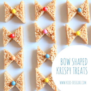 how to make bow shaped rice krispy treats