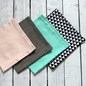 DIY geometric reversible cloth napkins
