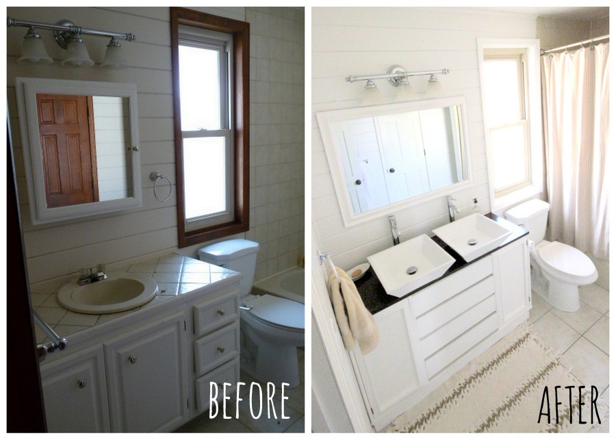 bathroom makeover for less than $300