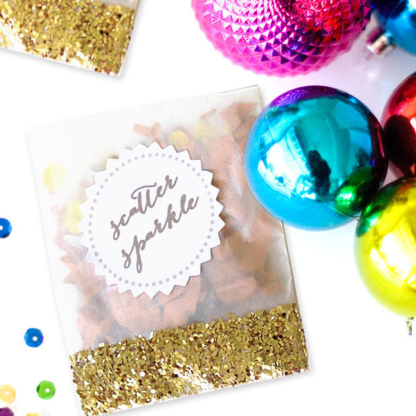 DIY glitter confetti packets