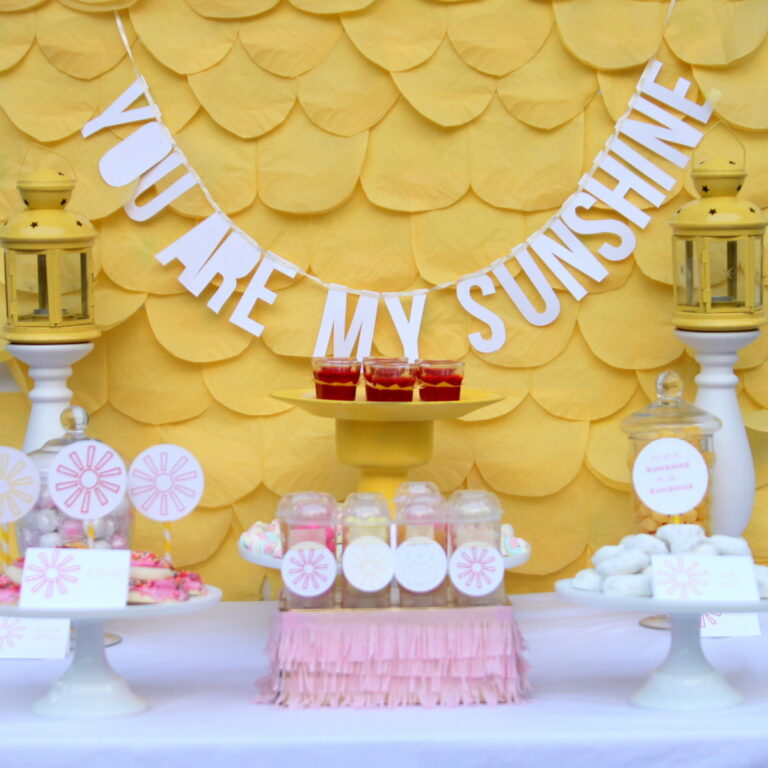 you are my sunshine baby shower (and some cheerful baby shower ideas)