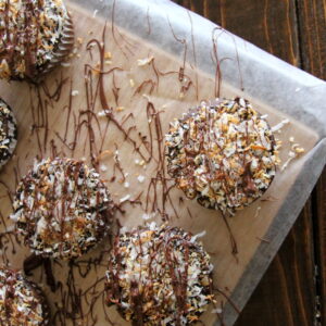 WOW- these chocolate-y, coconutty, almond-y cupcakes are over the top delicious!