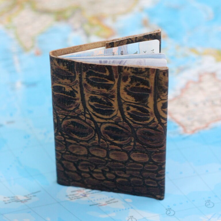 no-sew leather passport cover