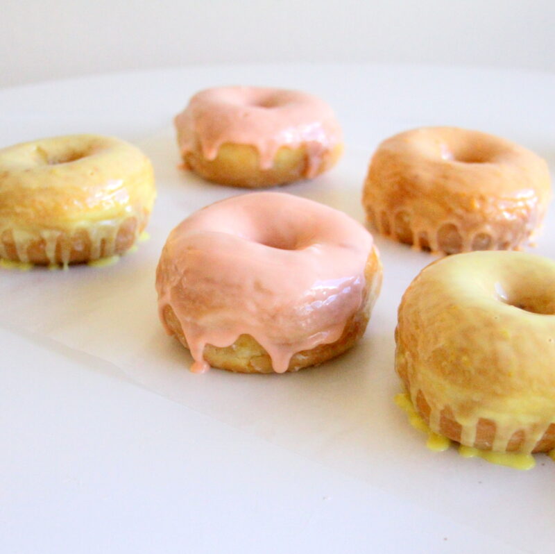 Semi homemade citrus glazed donuts. These look so delicious! And so easy!