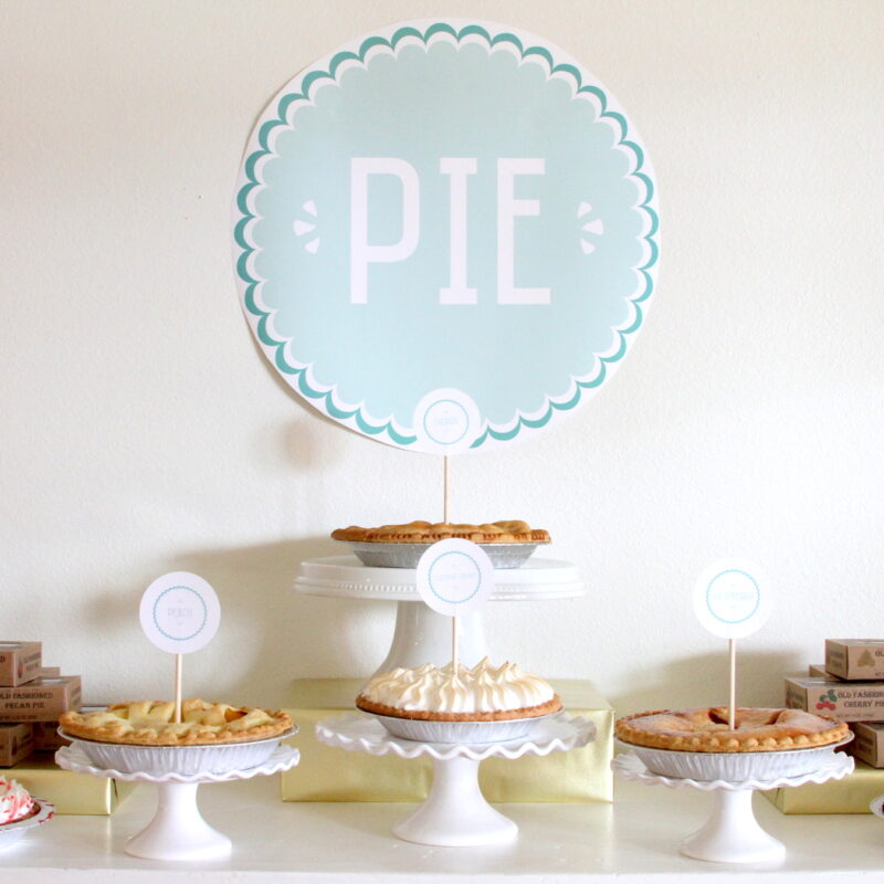 what you need at your thanksgiving spread- tons of PIE (post includes free pie poster downloads until Thanksgiving!)