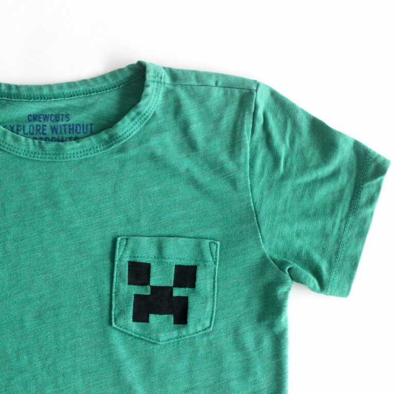 DIY minecraft creeper shirt