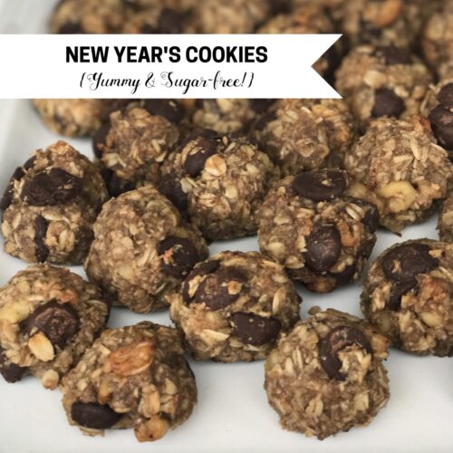 new year's cookies- yummy and sugar free (all the 'sweet' comes from bananas)