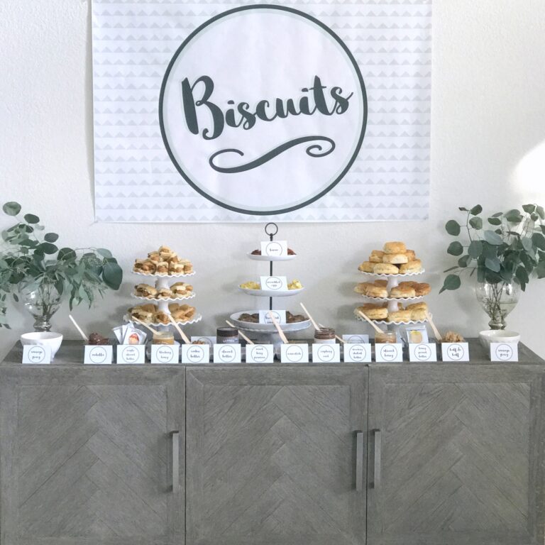 brunch party perfection- a biscuit bar