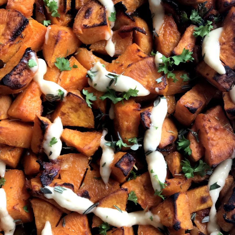 crispy spicy sweet potatoes