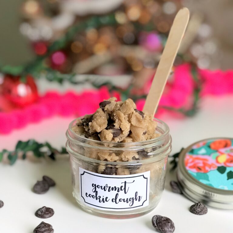 edible christmas gift idea- gourmet cookie dough