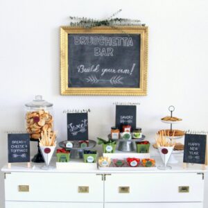 build your own bruschetta bar- the perfect combination of easy and delicious for holiday entertaining!