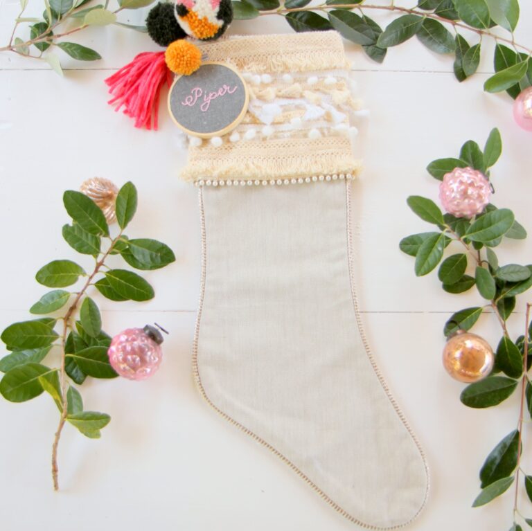 the prettiest DIY christmas stockings